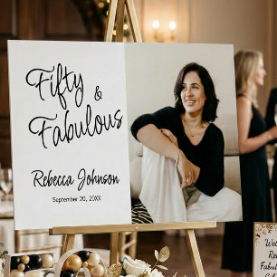 Vijftig en Fabulous Foto 50ste Verjaardagsfeestje Poster