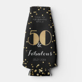 Vijftig en Fabulous Gold 50e verjaardag Flesjeskoeler (Voorkant)