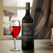 Vijftig en Fabulous Gouden Verjaardag Wijn Label Wijn Etiket