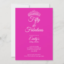 Vijftig en Fabulous Kroon Roze Verjaardag