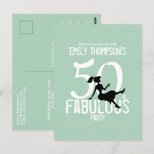 Vijftig en Fabulous Modern Cocktails Mint Briefkaart