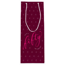 Vijftig en Fabulous Modern Heet Roze 50ste Verjaar