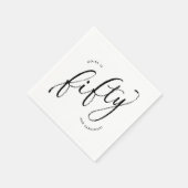 Vijftig en Fabulous Modern Wit 50ste verjaardag Servet (Hoek)