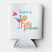 Vijftig en Fabulous Retro Verjaardagsfeest Blikjeskoeler (Voorkant)