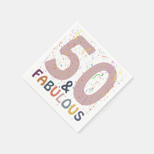 Vijftig en handig Confetti roze moderne partij Servet (Hoek)