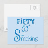 Vijftig en roken briefkaart (Voorkant / Achterkant)