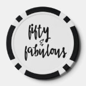 Vijftig en verbazingwekkend - 50 februari verjaard poker chips (Achterkant)