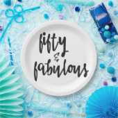 Vijftig en verbluffend - 50e Borden op jaarbasis Papieren Bordje (Feest)