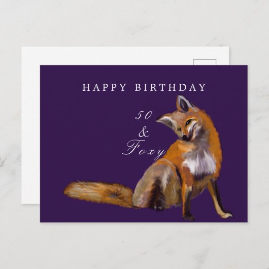 Vijftig en vijftigste verjaardag groet briefkaart (Voorkant / Achterkant)