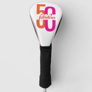 Vijftig & Fabulous 50e verjaardag Elegant Golfheadcover