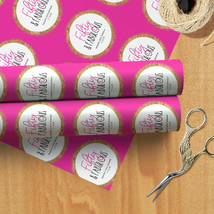 Vijftig & Fabulous 50ste Verjaardag met Aangepaste Cadeaupapier