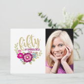 Vijftig Fabulous 50th Verjaardag Kaart (Staand voorkant)