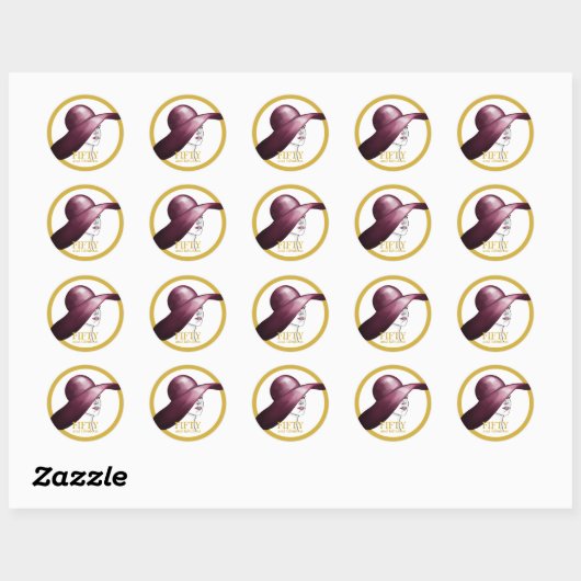 Vijftig & Fabulous Custom Ronde Sticker (Vel)