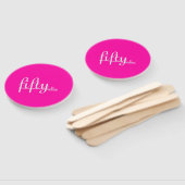 Vijftig & FABULOUS Gewoon Elegante 50ste Verjaarda Handwaaier (Niet-gemonteerd)