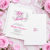 Vijftig & Fabulous Roze Glam Feest