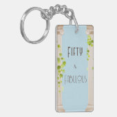 Vijftig Fabulous Verjaardag Elegant Grieks Thema B Sleutelhanger (Voorkant Links)