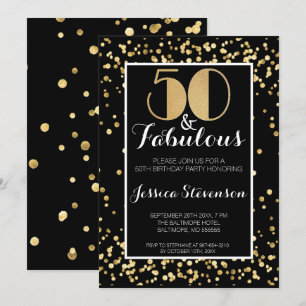 Vijftig & Fantastisch Gouden 50e Verjaardagsfeest Kaart