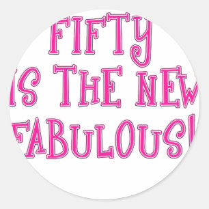Vijftig is de Nieuwe Fabulage Producten Ronde Sticker