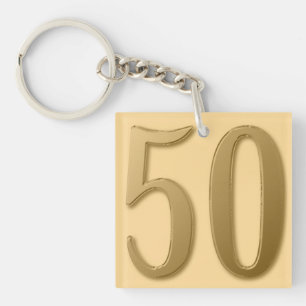Vijftig is Golden Sleutelhanger
