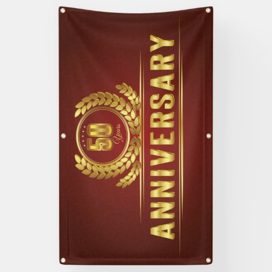 vijftig jaar Jubileum Spandoek (Verticaal)