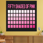 Vijftig schaduwen roze canvas afdruk (Insitu (Woonkamer))