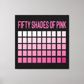 Vijftig schaduwen roze canvas afdruk