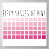 Vijftig schaduwen roze poster (Voorkant)