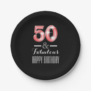 Vijftigste 50ste verjaardag mannen papieren bordje