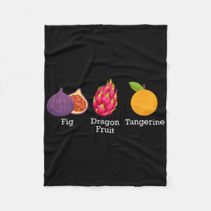 Vijg Drakenfruit Mandarijn Fruit Subtiel Anti Trum Fleece Deken