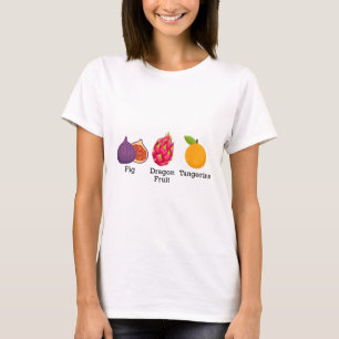 Vijg Drakenfruit Mandarijn Fruit Subtiel Anti Trum T-shirt