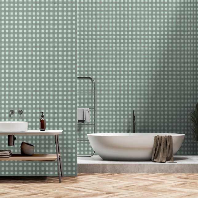 vijgen custom gingham behang (Badkamer)