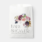 Vijgen en Berry Autumn Floral Baby shower Bedankzakje (Voorkant)