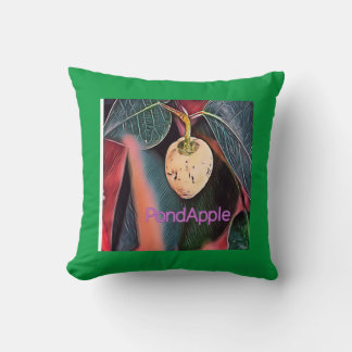 Vijver Apple met groene achtergrond Kussen