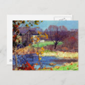 Vijver bij Old Lyme, Connecticut Briefkaart (Voorkant / Achterkant)