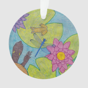 Vijver Scene - Acrylnormaal Ornament