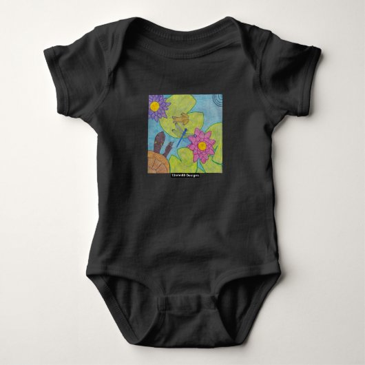 Vijver Scene (levendig) - Baby Body Suit Romper (Voorkant)