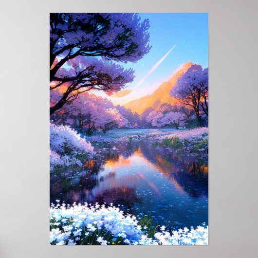 Vijver van etherische rust poster (Voorkant)