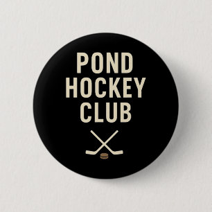 Vijverhockeyclub Gekruiste Sticks Buiten Winters I Ronde Button 5,7 Cm