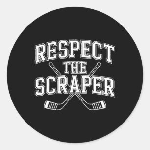 Vijverhockeyspeler Respecteer De Schraper Shinny Ronde Sticker