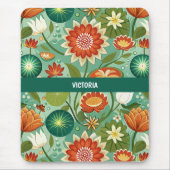 Vijverleven Floral aangepaste patroon Muismat (Voorkant)