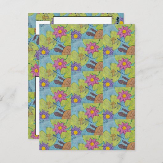 Vijverscène - Briefkaart (Voorkant / Achterkant)