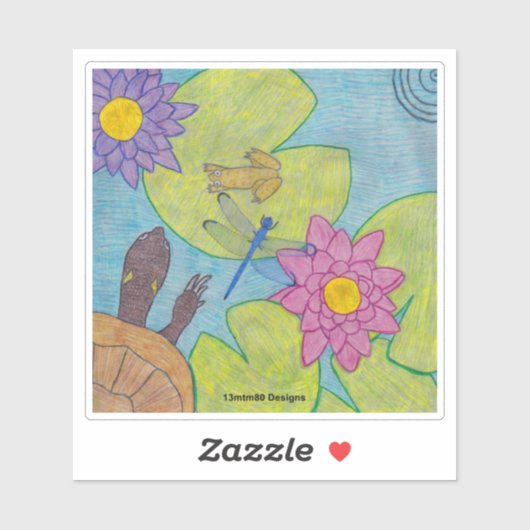 Vijverscène - Sticker (Vel)