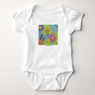 Vijverscène (wit) - Baby Body Romper