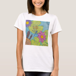 Vijverscène (wit) - Dames Basic T-Shirt