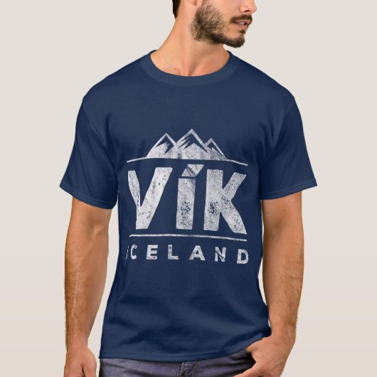 Vik IJsland met Glaciers T-shirt (Voorkant)