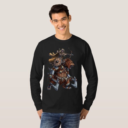 Viking Archer Riding War T-shirt (Voorkant volledig)