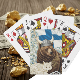 Viking Beer, Arctic Fox Art Nouveau Pokerkaarten