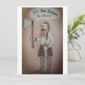 Viking Birthday Feestdagenkaart (Staand voorkant)