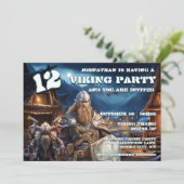Viking Birthday Invitation Boys Warrior & Demons (Debout devant)