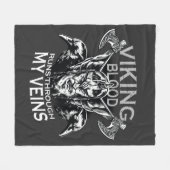 Viking bloed fleece deken (Voorkant (Horizontaal))